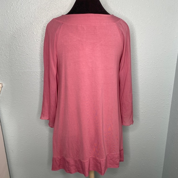 NWT Soft Surroundings Pink Tunic Blouse - Picture 3 of 13